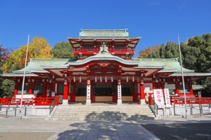 Tomioka Hachimangu Shrine in Monzen-Nakacho, Tokyo, Japan