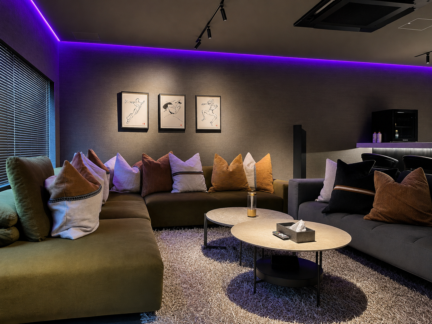 Spacious living room at Kanako Penthouse Monzen-Nakacho
