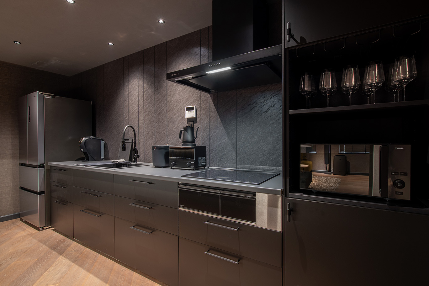 Fully equipped kitchen for extended stays at Kanako Penthouse