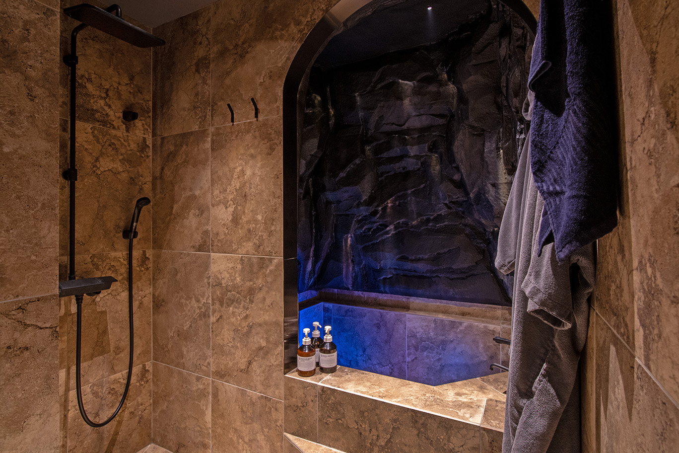 Private sauna and plunge bath at Kanako Penthouse
